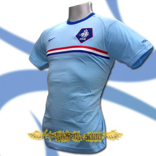 HOLLAND NETHERLANDS BLUE FOOTBALL T-SHIRT SOCCER Size L / L98