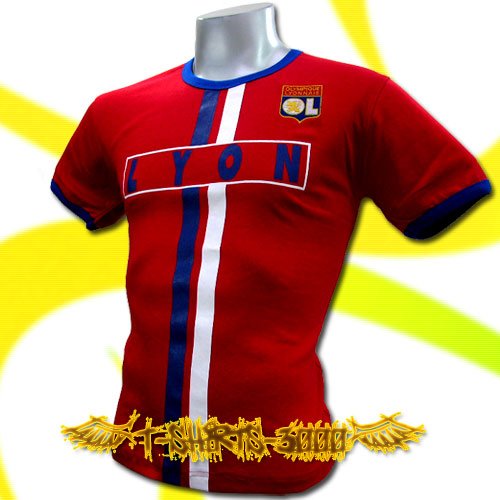 OLYMPIQUE LYONNAIS RED FOOTBALL TEE T-SHIRT SOCCER Size M / J51