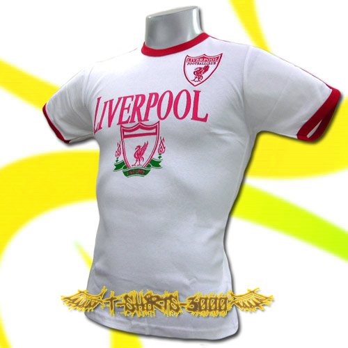 LIVERPOOL WHITE FOOTBALL COOL TEE T-SHIRT SOCCER Size M / J74