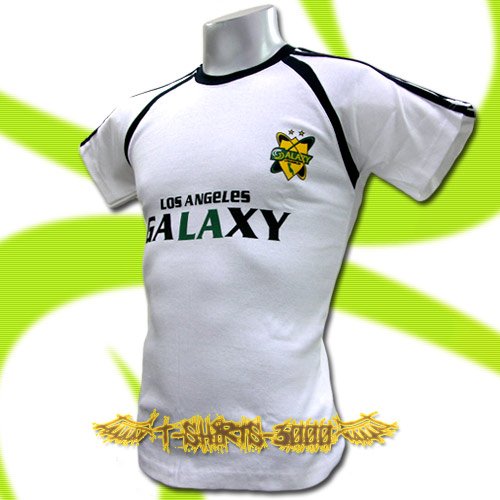 LA GALAXY WHITE FOOTBALL ATHLETIC T-SHIRT SOCCER Size M / K15