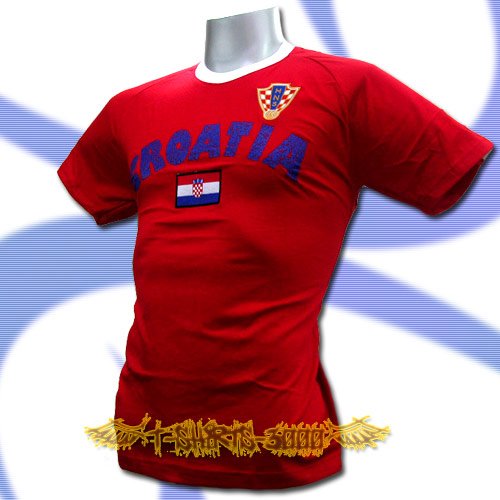 CROATIA RED ATHLETIC FOOTBALL T-SHIRT SOCCER Size L / L63