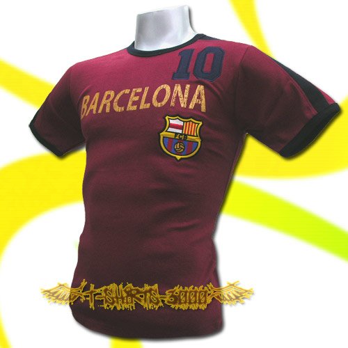 BARCELONA RED FOOTBALL ATHLETIC T SHIRT SOCCER / K81
