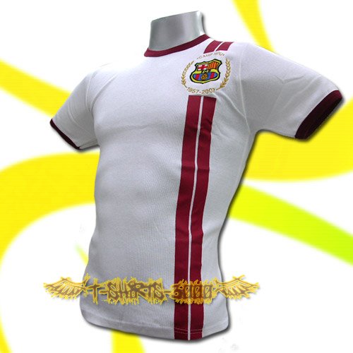 BARCELONA WHITE #14 FOOTBALL TEE T SHIRT SOCCER / K83