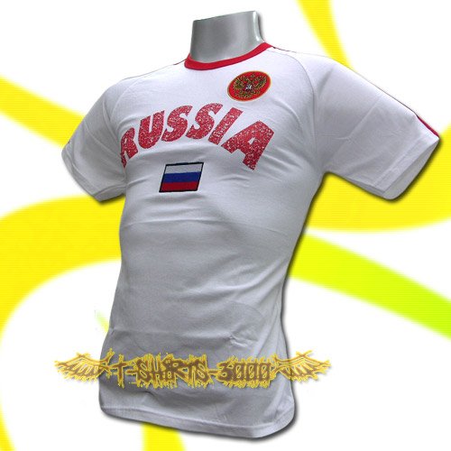 RUSSIA WHITE ATHLETIC FOOTBALL TSHIRT SOCCER Size L / L82