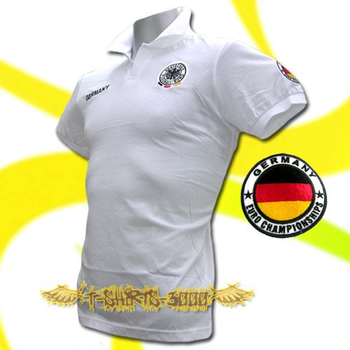 GERMANY WHITE GERMAN POLO T-SHIRT SOCCER SIZE M / M29