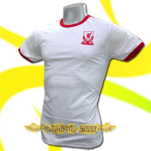 LIVERPOOL WHITE FOOTBALL TEE T-SHIRT SOCCER Size M / J17