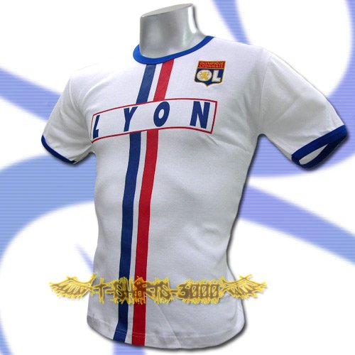 OLYMPIQUE LYONNAIS WHITE FOOTBALL TEE T-SHIRT SOCCER Size M / J52