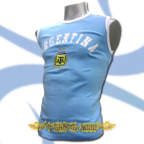 ARGENTINA BLUE SLEEVELESS SOCCER T-SHIRT FOOTBALL Size M / L30