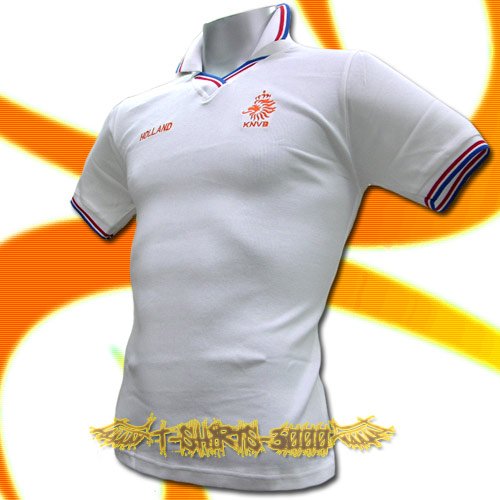 HOLLAND NETHERLANDS WHITE POLO T-SHIRT SOCCER Size M / M56