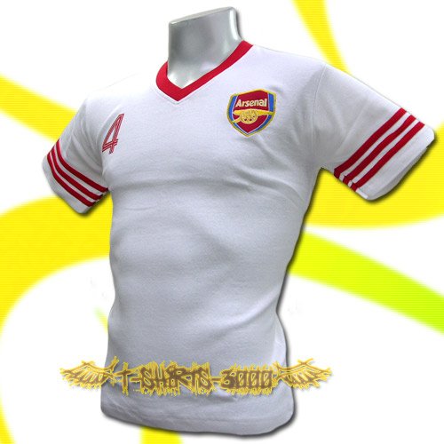 ARSENAL WHITE SOCCER TEE T-SHIRT FOOTBALL Size M / J86