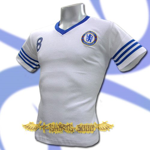 CHELSEA WHITE SOCCER TEE V NECK T SHIRT FOOTBALL Size M / K00