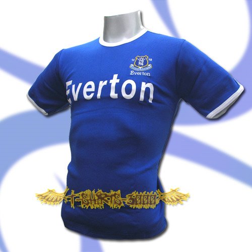 EVERTON BLUE SOCCER TEE T-SHIRT FOOTBALL Size M / L46