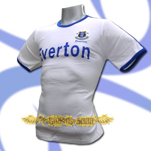 EVERTON WHITE SOCCER TEE T SHIRT FOOTBALL Size M / L47