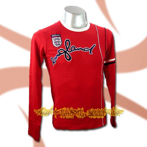 ENGLAND RED LONG SLEEVE SOCCER T SHIRT FOOTBALL Size M / A03