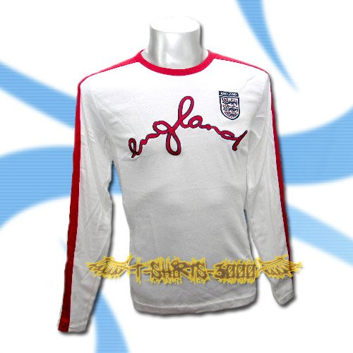 ENGLAND WHITE LONG SLEEVE SOCCER T SHIRT FOOTBALL Size M / A04