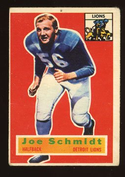 Joe Schmidt Rookie 1956 Topps # 44 Detroit Lions