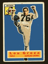 Lou Groza 1956 Topps Football # 9 Cleveland Browns Tackle