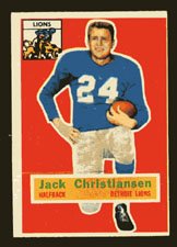 1956 Topps Football # 20 Jack Christiansen Detroit Lions Halfback