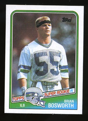 Brian Bosworth Rookie, 1988 Topps # 144, Seahawks
