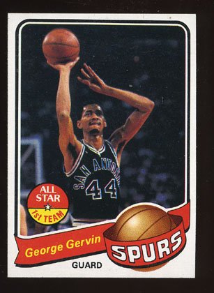 George Gervin 1979-80 Topps Basketball # 1 San Antonio Spurs Guard