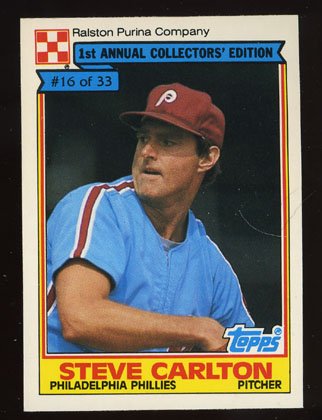 Steve Carlton 1984 Ralston Purina # 16 of 33