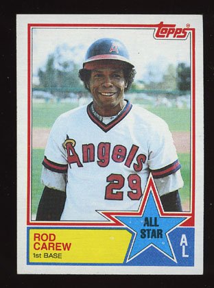 Rod Carew All Star 1983 Topps # 386 First Base Angels