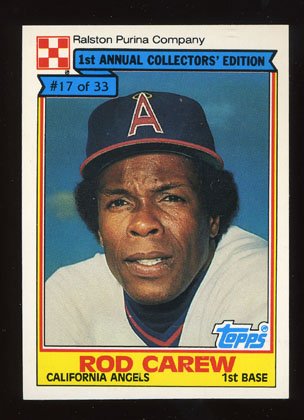 Rod Carew 1984 Ralston Purina # 17 of 33