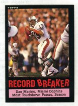 Dan Marino Record Breaker 1985 Topps # 4 Quaterback Miami Dolphins
