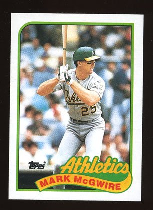 Mark McGwire 1989 Topps # 70 First Base Oakland Athletics