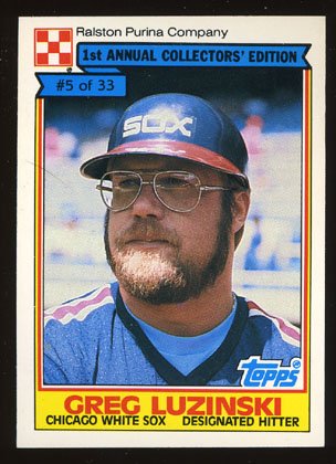 Greg Luzinski 1984 Ralston Purina # 5 Designated Hitter Chicago White Sox