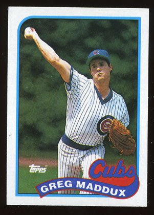 Greg Maddux 1989 Topps # 240 Pitcher Chicago Cubs