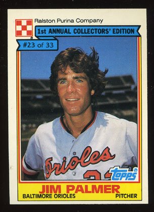 Jim Palmer 1984 Ralston Purina # 23 Pitcher Baltimore Orioles