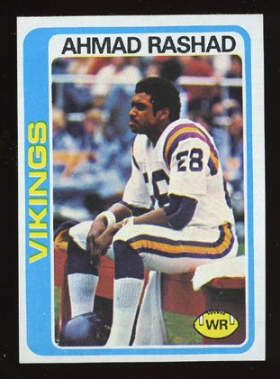 Ahmad Rashad 1978 Topps # 125 Wide Receiver Minnesota Vikings