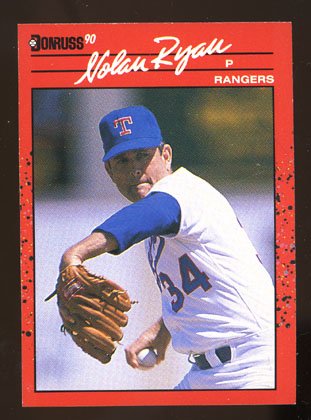 Nolan Ryan 1990 Donruss # 166 Pitcher Texas Rangers