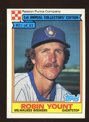 Robin Yount 1984 Ralstom Purina # 21 Shortstop Milwaukee Brewers