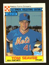 Tom Seaver 1984 Ralston Purina # 8 Pitcher New York Mets