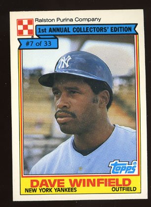 Dave Winfield 1984 Ralston Purina # 7 Outfield New York Yankees