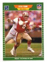 Steve Young 1989 Pro Set # 388 Quaterback San Francisco 49ers