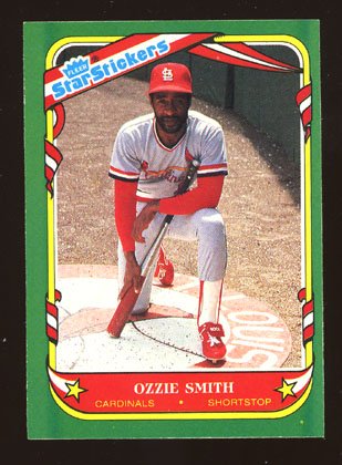 Ozzie Smith 1987 Fleer Star Sticker # 112 Shortstop St. Louis Cardinals