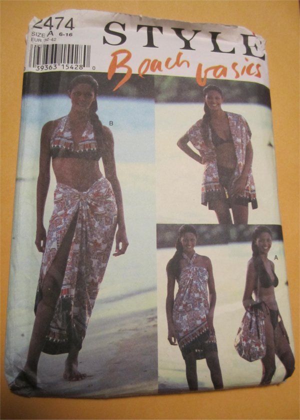 Pattern Misses Beach Wear Bikini Wrap Halter Top Skirt Or Dress