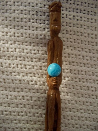 Vintage Wood Walking Stick-Hand Carved- Little Boy Wants to Play