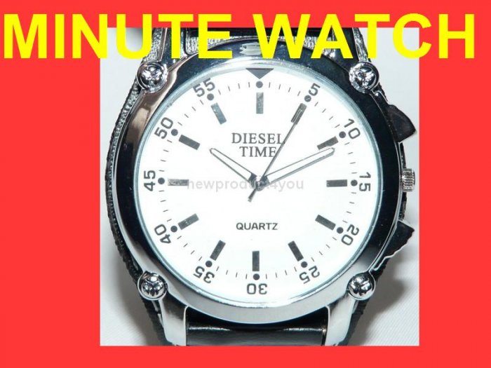 NEW STYLE MINUTE ANALOG WATCH - WHITE DIAL