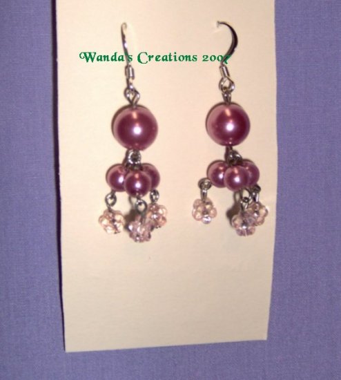 Pink Faux Pearl Mini Chandeliers