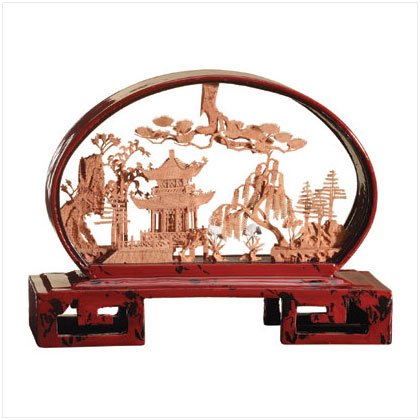 OBLONG CORK SCULPTURE IN RED