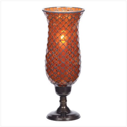 Amber Mosaic Taper Candleholder