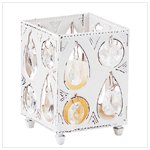 METAL VOTIVE W/GLASS PENDANTS 32010