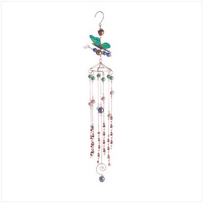 Copper Plated Butterfly Chimes 35170