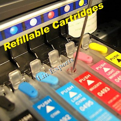 Refillable Cartridges for Epson Stylus C120 (T0691, T0691-T0694) FREE SHIPPING WORLDWIDE!!!