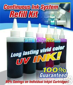 6*120ml UV Dye Ink for HP 363 (HP363) C8719 C8771 C8772 C8773 C8774 C8775 FREE S&H!!!