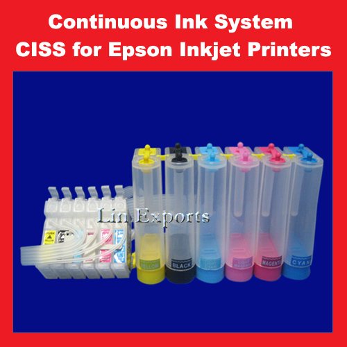 Bulk Ink System for Epson R260 R280 R380 RX595 RX580 RX680 Free S&H Worldwide!!!